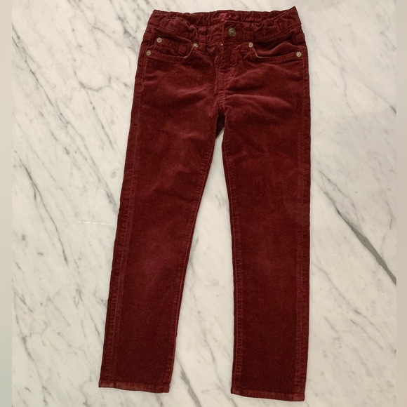 7 For All Mankind Girls Burgundy Velvet Jeans 6X - Picture 1 of 10